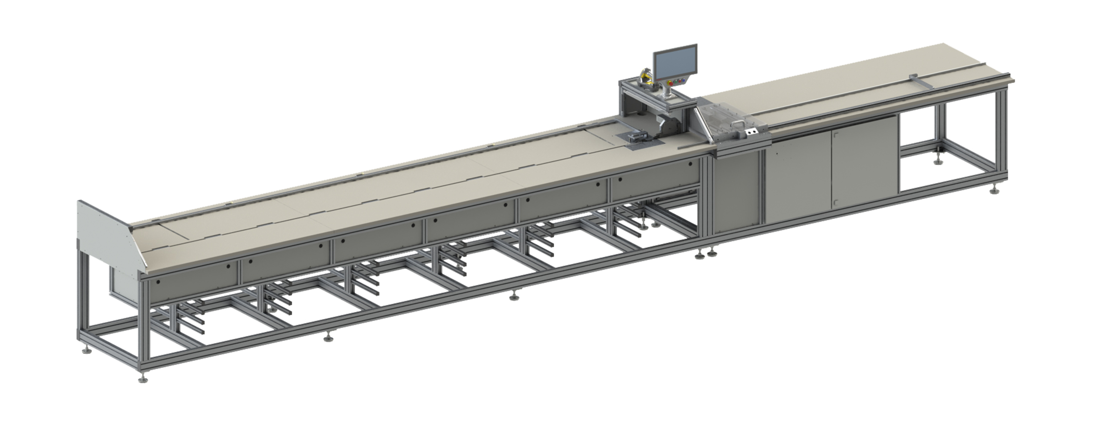 Pleated fabric  count/cut module